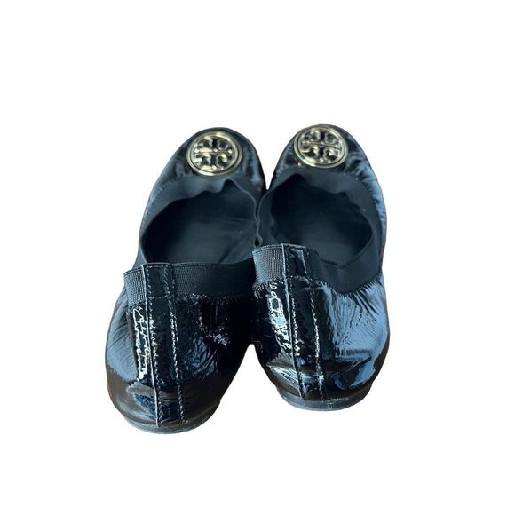 Tory Burch Caroline Women's Black Patent Leather Slip On Ballet Flats Size 7M - Picture 5 of 9